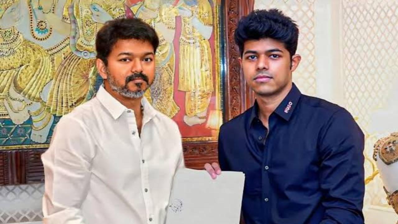 Thalapathy Vijay and Jason Sanjay pic via Instagram